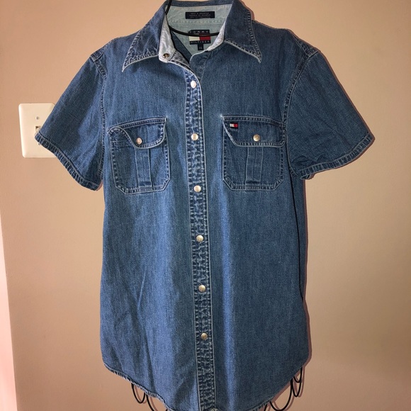 tommy hilfiger denim shirt womens